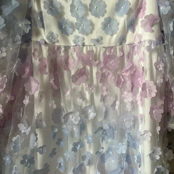 NEW Storia Babydoll Mini Dress Purple Medium - Picture 7 of 7